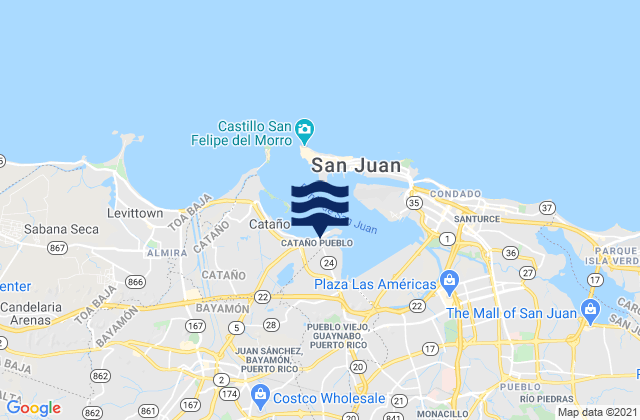 Cataño, Puerto Ricoの潮見表地図