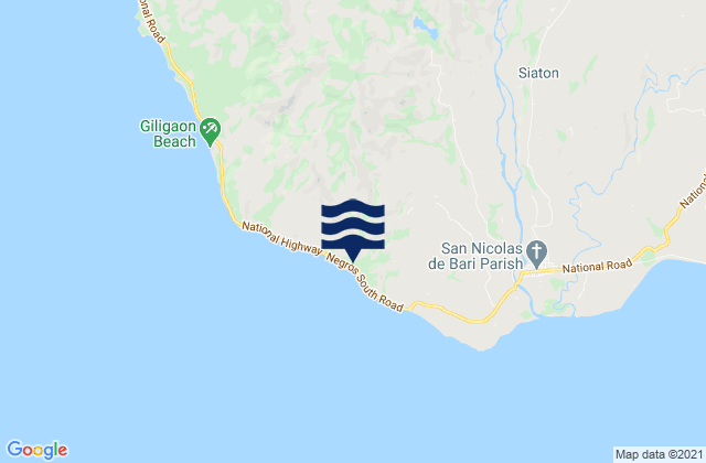 Caticugan, Philippinesの潮見表地図