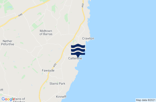 Catterline Bay, United Kingdomの潮見表地図
