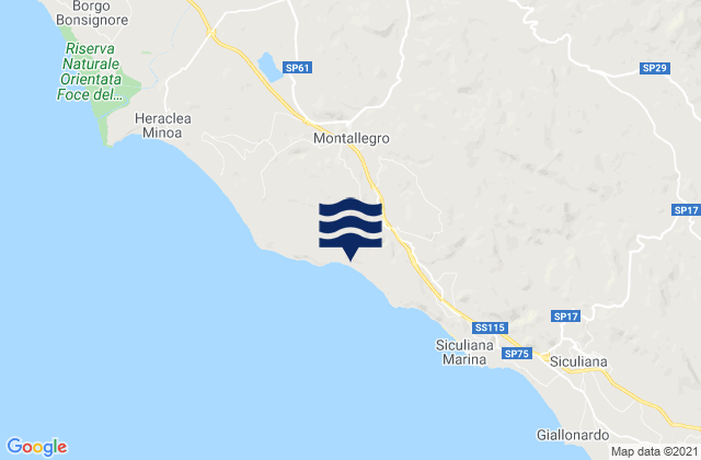 Cattolica Eraclea, Italyの潮見表地図