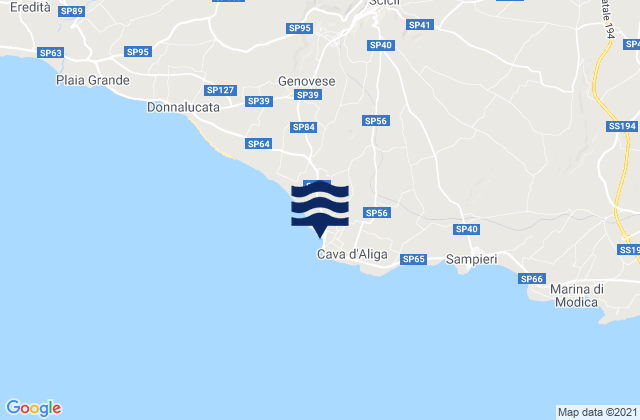 Cava d'Aliga, Italyの潮見表地図