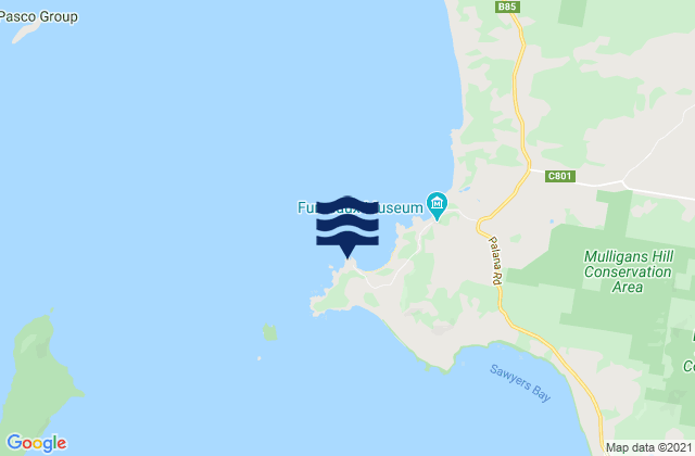 Cave Beach, Australiaの潮見表地図