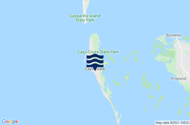 Cayo Costa, United Statesの潮見表地図