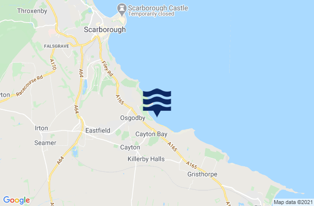 Cayton Bay - Pumphouse, United Kingdomの潮見表地図