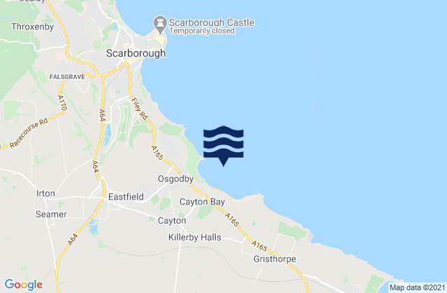 Cayton Bay, United Kingdomの潮見表地図