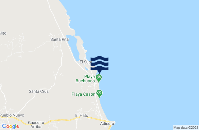 Cazon (Buchuaco), Venezuelaの潮見表地図