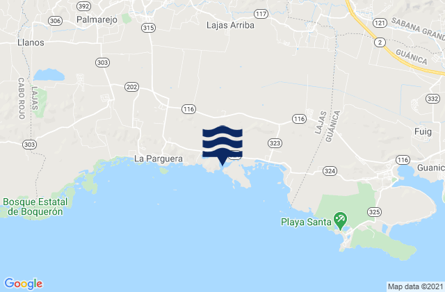 Caín Alto Barrio, Puerto Ricoの潮見表地図