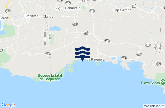 Caín Bajo Barrio, Puerto Ricoの潮見表地図