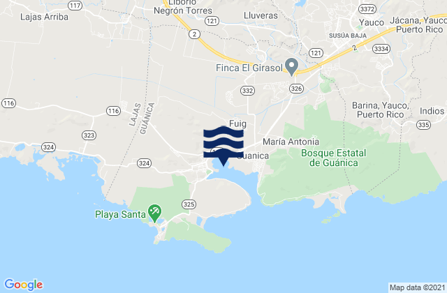 Caño Barrio, Puerto Ricoの潮見表地図