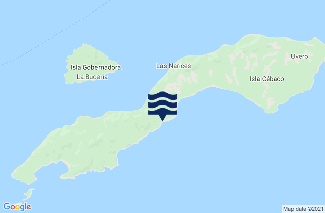 Cebaco, Panamaの潮見表地図
