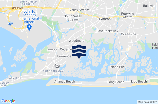 Cedarhurst, United Statesの潮見表地図