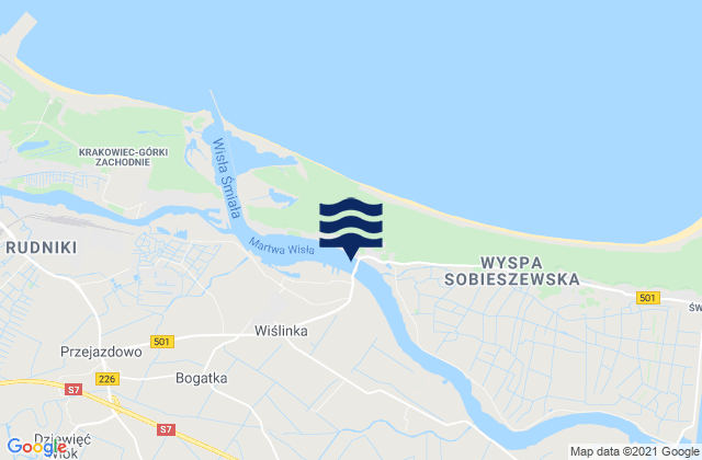 Cedry Wielkie, Polandの潮見表地図