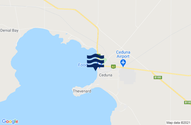 Ceduna, Australiaの潮見表地図
