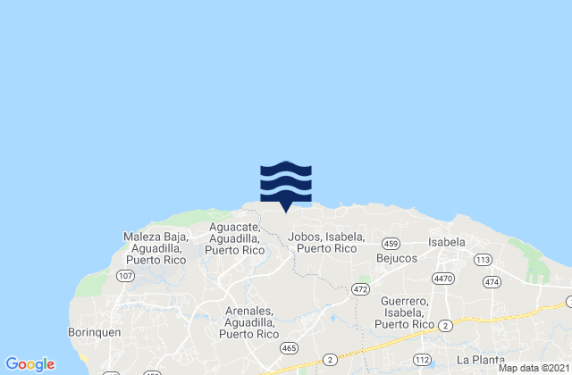 Ceiba Alta Barrio, Puerto Ricoの潮見表地図