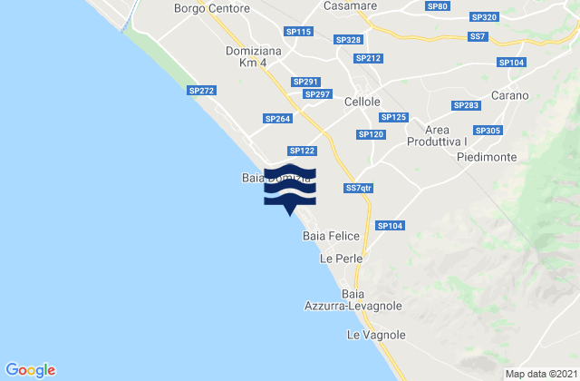 Cellole, Italyの潮見表地図