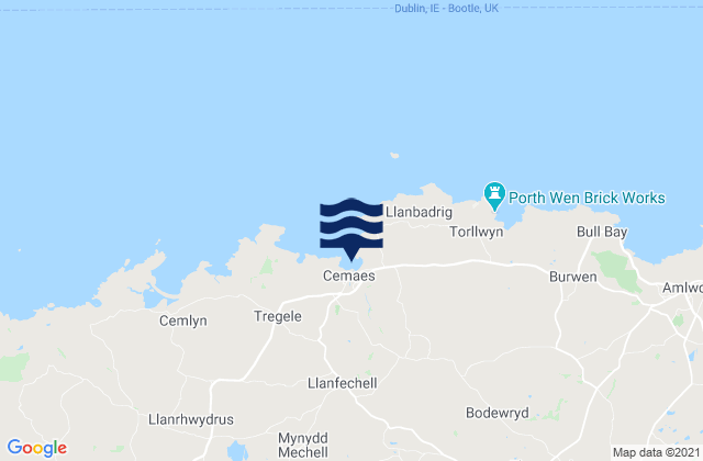 Cemaes Bay, United Kingdomの潮見表地図