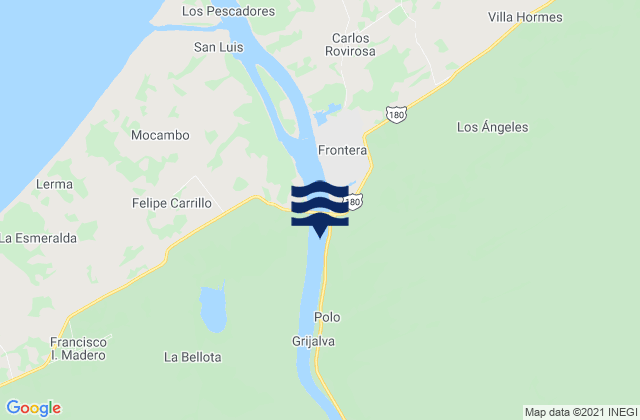 Centla, Mexicoの潮見表地図