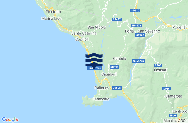 Centola, Italyの潮見表地図