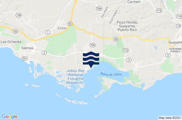 Central Aguirre, Puerto Ricoの潮見表地図