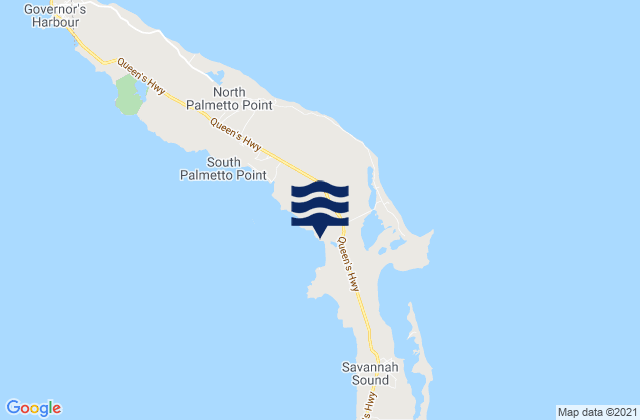 Central Eleuthera District, Bahamasの潮見表地図