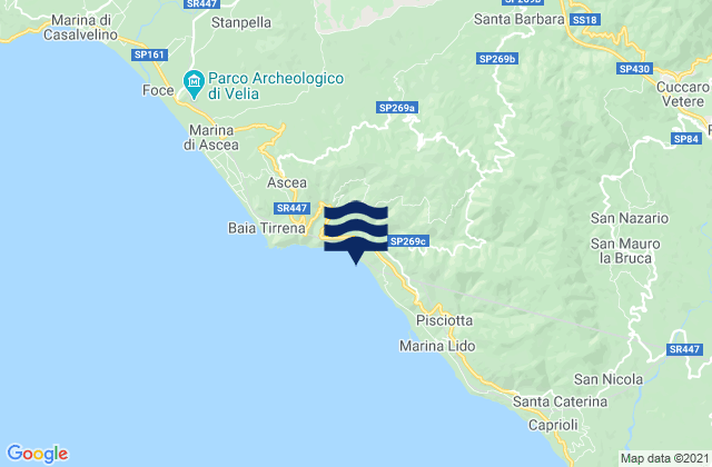 Ceraso, Italyの潮見表地図