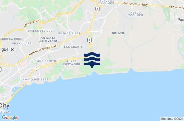 Cerro Azul, Panamaの潮見表地図