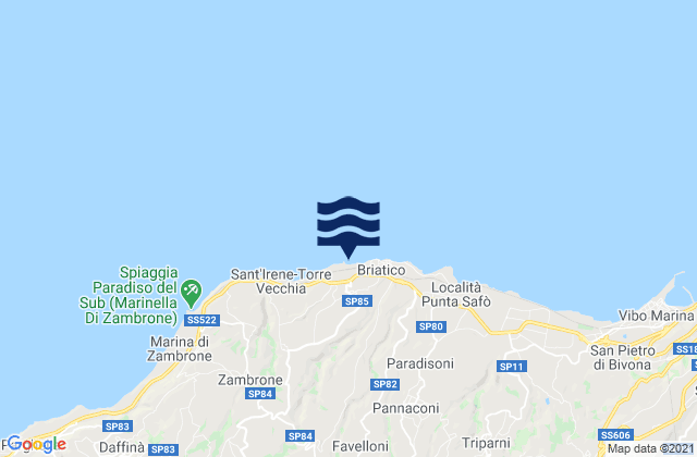 Cessaniti, Italyの潮見表地図
