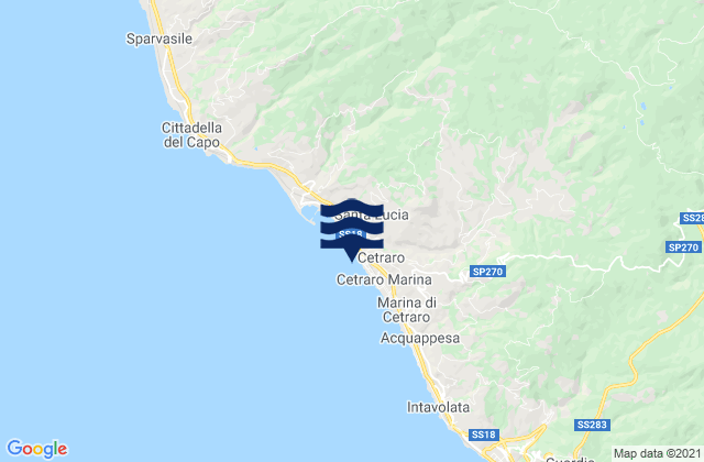 Cetraro Marina, Italyの潮見表地図