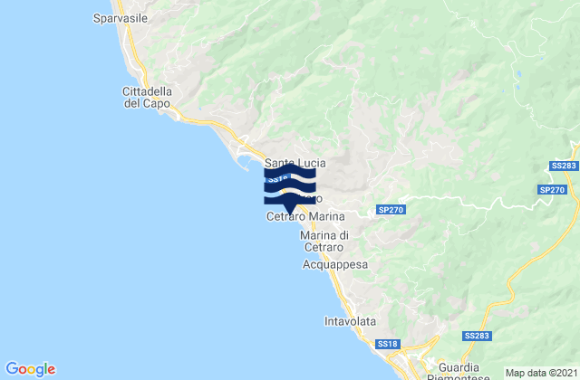 Cetraro, Italyの潮見表地図