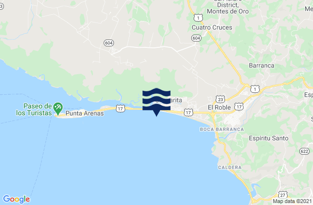 Chacarita, Costa Ricaの潮見表地図