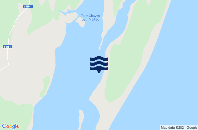 Chaivo Bay, Russiaの潮見表地図