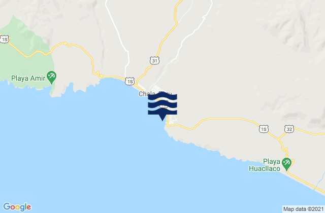 Chala, Peruの潮見表地図