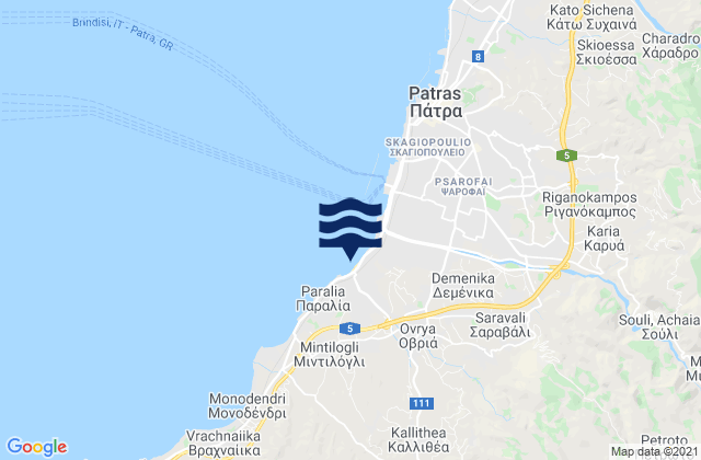 Chalandrítsa, Greeceの潮見表地図