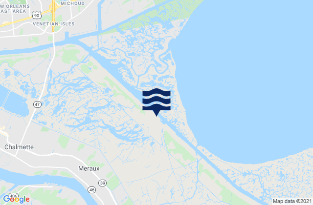 Chalmette, United Statesの潮見表地図