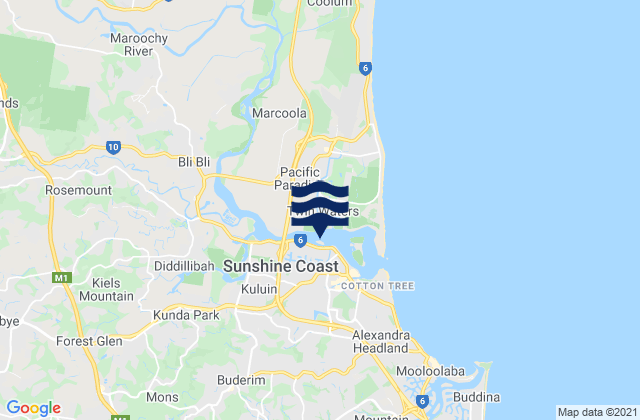 Chambers Island, Australiaの潮見表地図