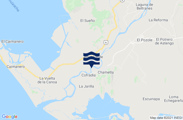 Chametla, Mexicoの潮見表地図