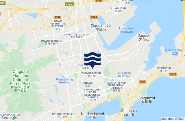 Changjianglu Jiedao, Chinaの潮見表地図