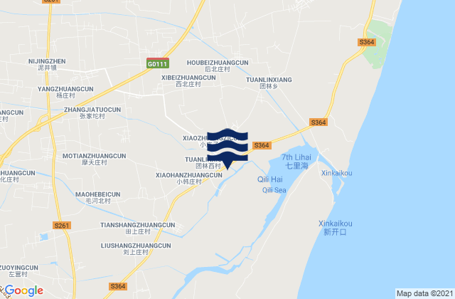 Changli, Chinaの潮見表地図