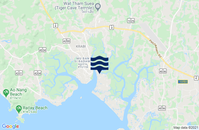 Changwat Krabi, Thailandの潮見表地図
