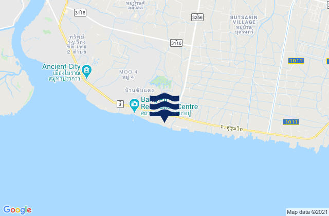 Changwat Samut Prakan, Thailandの潮見表地図