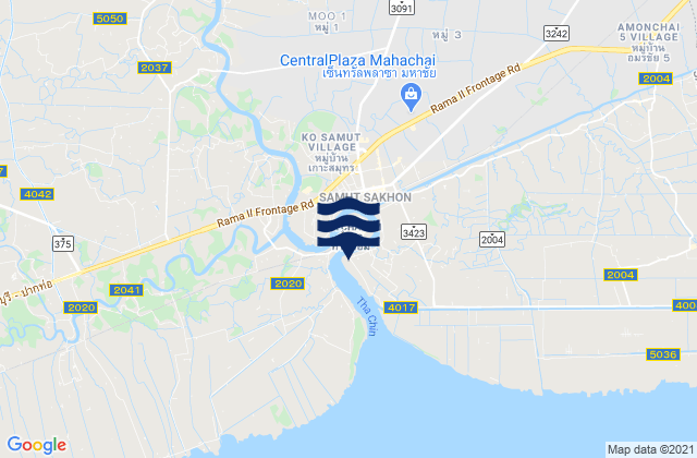 Changwat Samut Sakhon, Thailandの潮見表地図