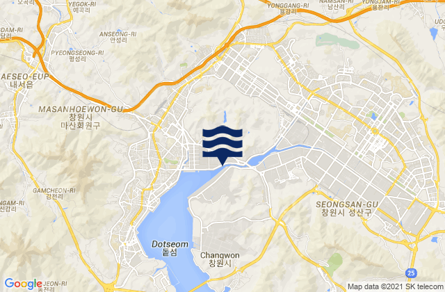 Changwon-si, South Koreaの潮見表地図