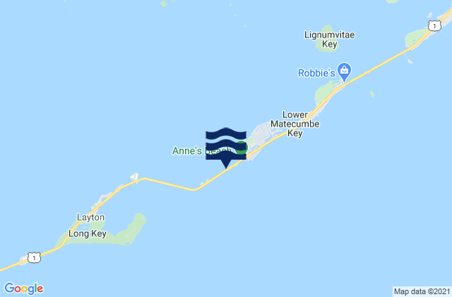 Channel Two East (Lower Matecumbe Key Florida Bay), United Statesの潮見表地図