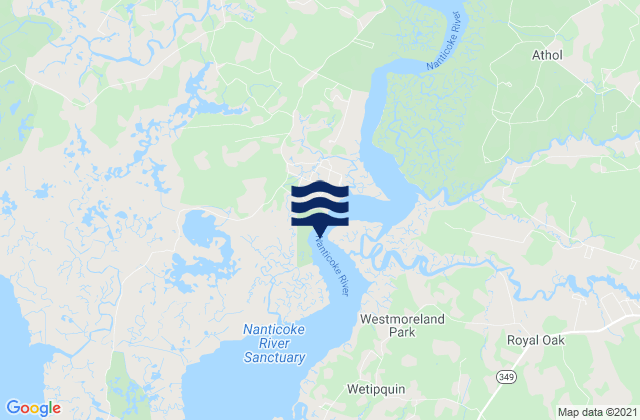 Chapter Point Nanticoke River, United Statesの潮見表地図