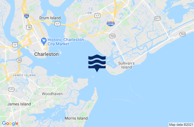 Charleston Harbor (off Fort Sumter), United Statesの潮見表地図
