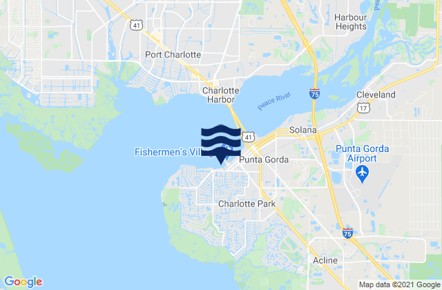 Charlotte Park, United Statesの潮見表地図
