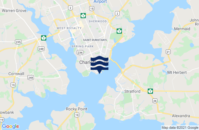 Charlottetown, Canadaの潮見表地図