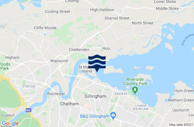 Chatham (Lock Approaches), United Kingdomの潮見表地図