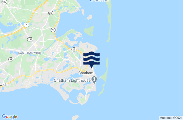 Chatham, United Statesの潮見表地図