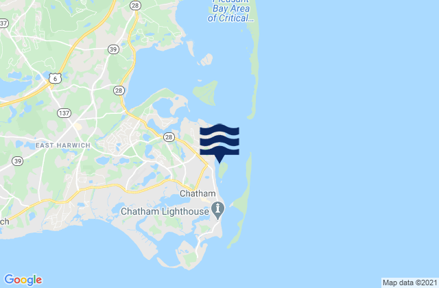 Chatham Harbor Aunt Lydias Cove, United Statesの潮見表地図